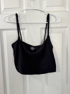 SKIMS Fits Everybody Cropped Cami Onyx Black Size Large NWT